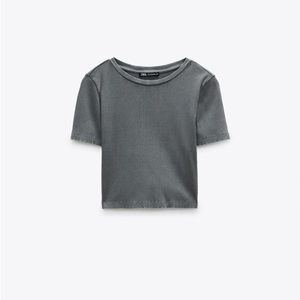 Gray Zara Crop Top - SIZE XS